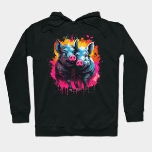 Wild Boar Couple Valentine Hoodie